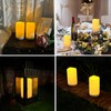 NURADA Large Outdoor Solar Powered Candles - Flameless Pillar Waterproof