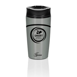 Genius Smart Spring Never Fall Tumbler, 300 ml, Light Grey