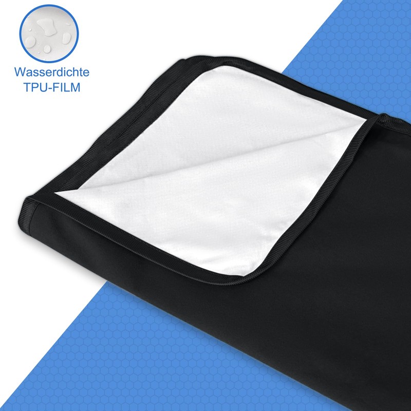 Mattress Protector 90 x 200 cm Waterproof Black Incontinence Pad