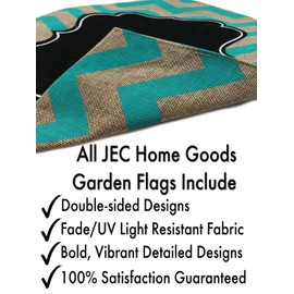 Just Married Banner, Garden Flag or Car Decoration - Bride and Groom Birds Design On Burlap Banner - 12x18 - Home Garden Flag