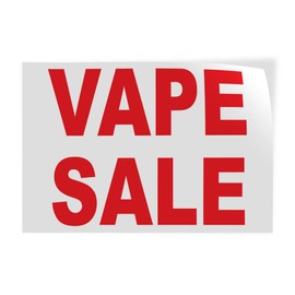 Decal Stickers Multiple Sizes Vape Sale Red Industrial Vinyl Safety Sign Label Business 14x10Inches