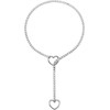 RWQIAN Adjustable Slip Chain Women's Heart/O-Ring/Lock Slip Chain Punk Gothic
