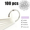 100 Pcs Loose Leaf Binder Rings, Binder Rings Keychain 30mm/1