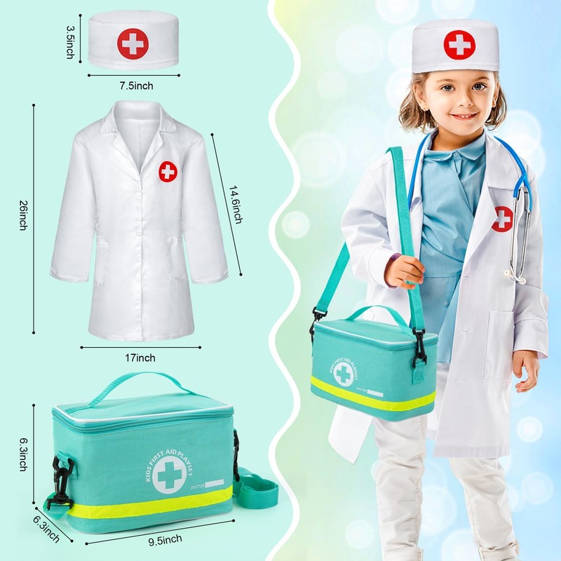 Sundaymot Doctor Kit for Kids 34 Pcs Pretend Playset for