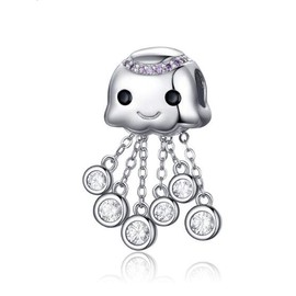 Lovely Animal Charms Bead 925 Sterling Silver Marine Flying Animals Charms For Bracelets Or Necklaces (Octopus)