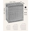SETVSON Laundry Hamper with Lid Wicker Laundry Basket 112 L