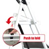 BIG RED Ergonomic 4 Step Folding Ladder with Anti-Slip Pedal: