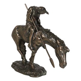 Ebros Gift Historical Cultural Heritage End of The Trail Indian Native American Brave Hero Warrior On Horse Decorative Figurine 7.25" H