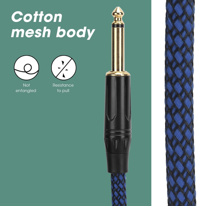 JORINDO Electric Guitar Amp Cord Audio Guitar Cable 6.35MM Instrument