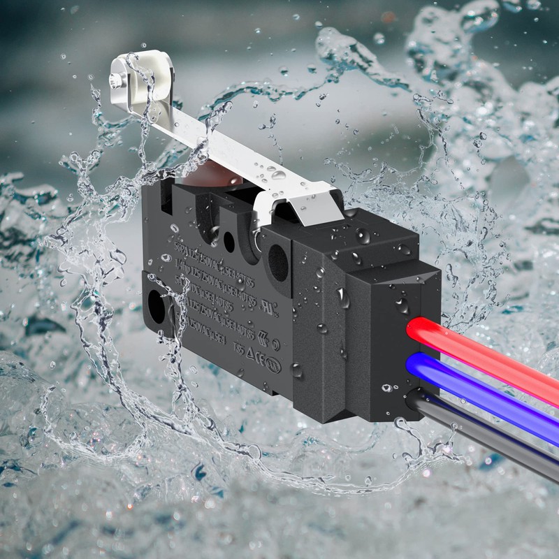 Joinfworld Waterproof Micro Limit Switch with Long Straight Hinge Lever