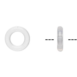 TMGP Component, Silicone, 1000 Transparent Clear 3mm Spacer Bead Cushions w/ 2mm ID