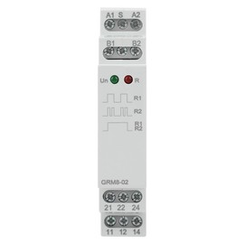 EVTSCAN Compact DIN Rail Latching Relay, 2 SPDT 16A, LED Indicators, Multi-Point Control, 250VAC/24VDC for Automation and Lighting