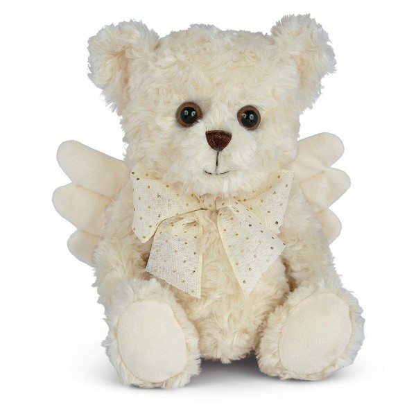 Bearington Peace Plush Stuffed Animal Angel Teddy Bear, 12"