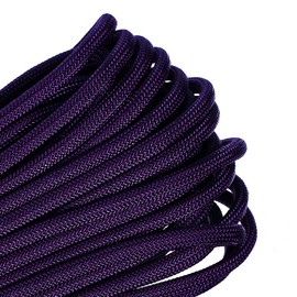 PARACORD PLANET 550 Paracord – Solid Colors – for Indoor and Outdoor Applications (25 Feet, Acid Purple)