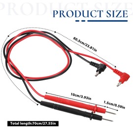 Multimeter Test Leads Kit, 1000v Multimeter Leads, 60cm Banana Plug Multimeters Probe Test Leads Cable for Digital Multimeters, Electronic Clamp Meter