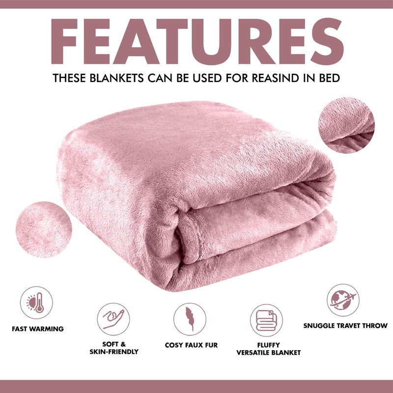 Lions Fleece Throw Blanket - 100% Polyester, Ultra Soft Faux