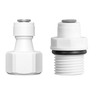 Ctyjia 2 Pcs Pushfit Straight Connector, 1/2" Male Thread/Female Thread