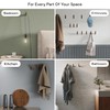 THEHRDWOOD Wood Wall Hooks - Set of 4 - Dark