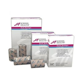 School Health - Elastic Bandage with Hook and Loop Closure Fasteners - 5 Yards in Length (4" x 10 yrd)