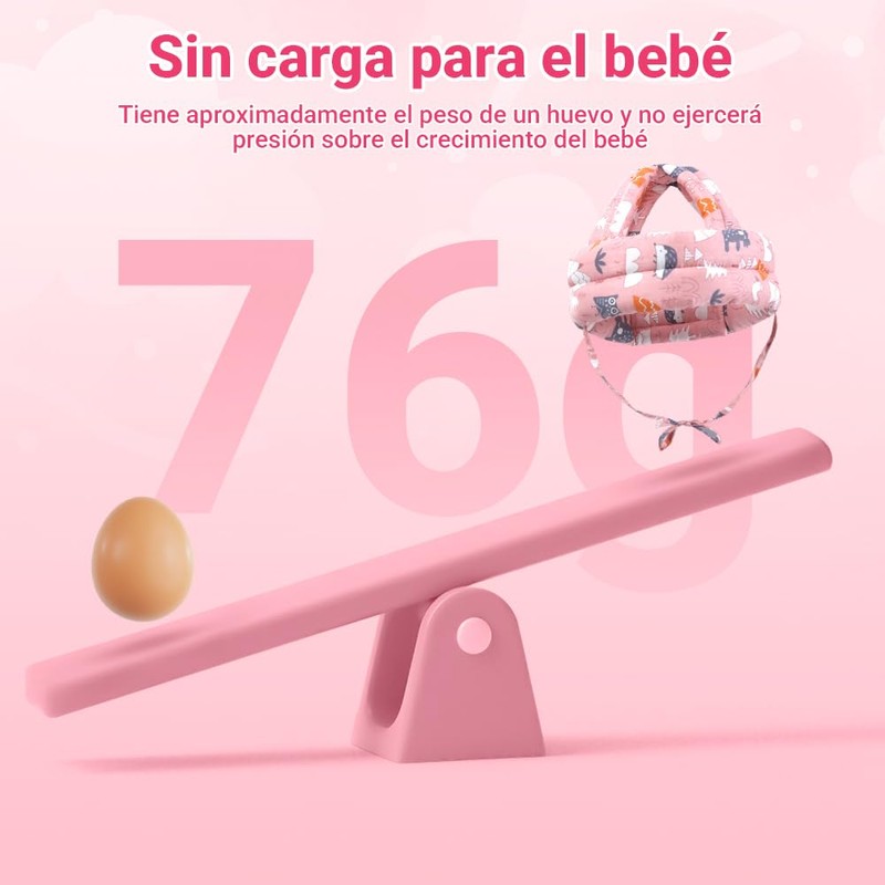YUJWW Casco para Bebé 3 Piezas - Casco + Calcetín
