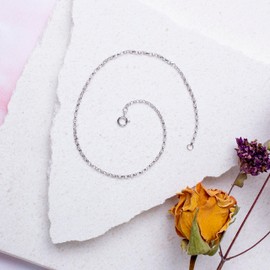 Carissima Gold Women's 9ct White Gold 065 Round Belcher Bracelet 18cm/7''