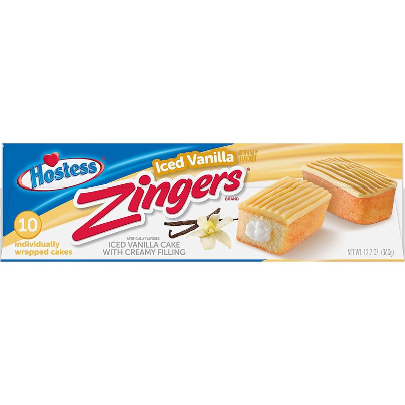 Hostess Iced Vanilla Zingers | 12.7 Ounce | 10 Count