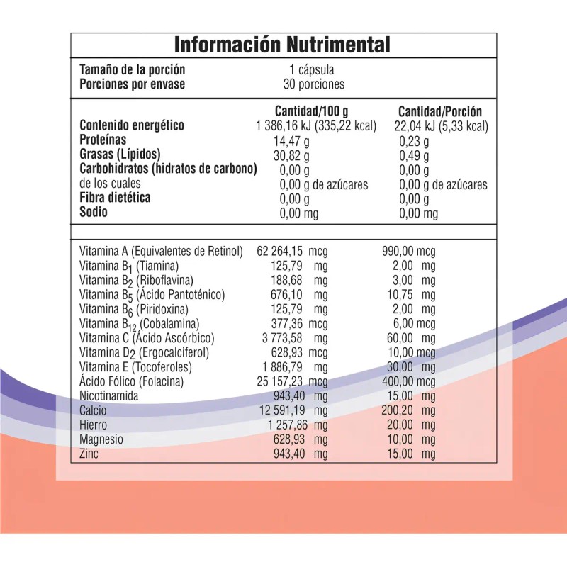 Suplemento Cápsula Gelcaps Vitaminas Lecitina Soya 90g