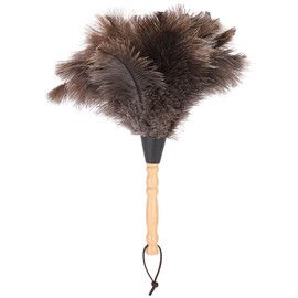 Duster, Anti-Static, Reusable Wooden Handle, Ostrich Feather Duster, Dust Removal Cleaning Tool, Attracts Dust Particles, Thick, Soft Feathers, Simple and