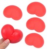 12 Pcs Heart Stress Toy Elastic Soft Simulation Rubber Red