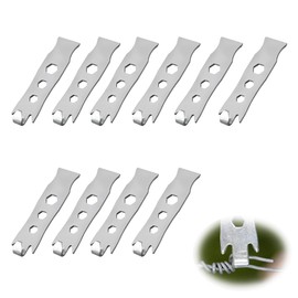 10 Pack Fence Wire Twister for T Post Clips, Barb Wire Twisting Tool for Fencing Wire, Can Tighten Three Different Sizes of Hexagonal Nuts, Strong Enough to Twist Any Fencing Wire, Stainless Steel