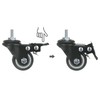 ZIIYAN 1.5 inch Stem Caster Wheels, Black Threaded Stem Caster