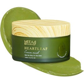 Mascarilla En Crema De Hoja De Corazón Para El Tratamiento De La Piel, 4,2 Oz Houttuynia Cordata Centella Asiatica Vitamina C Mascarilla De Hoja De Corazón Centella Limpiadora