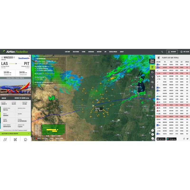 AirNav Radar ADS-B 1090 MHz XBoost Antenna with SMA Connector