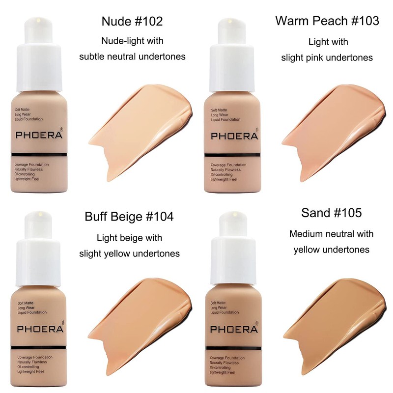 PHOERA Foundation, PHOERA Primer, PHOERA Powder, Concealer Cover Liquid Matte
