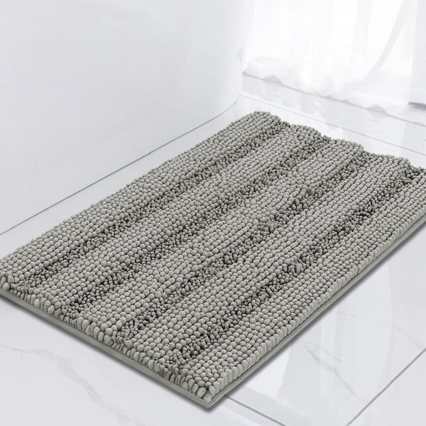 Turquoize Chenille Shaggy Non Slip Bath Mat for Bath -
