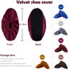 iPobie 5 Pairs Washable Overshoes,Velvet Shoe Cover,Reusable Non-Slip High Elasticity