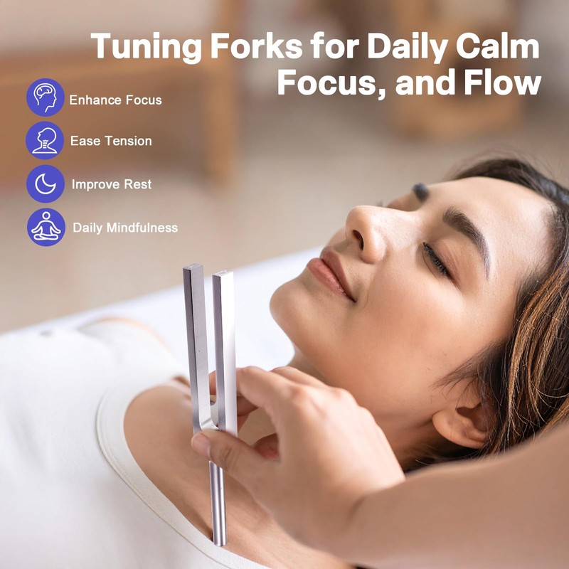 Tuning Fork Set – 128Hz 432Hz 512Hz 528Hz Weighted &