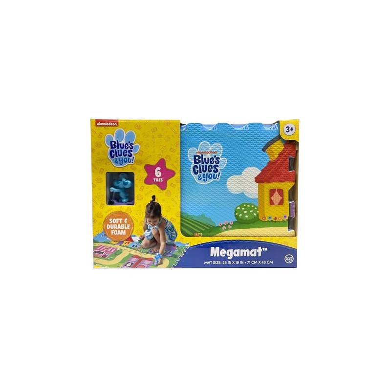 Blue's Clues & You Foam Megamat with Blue on Scooter