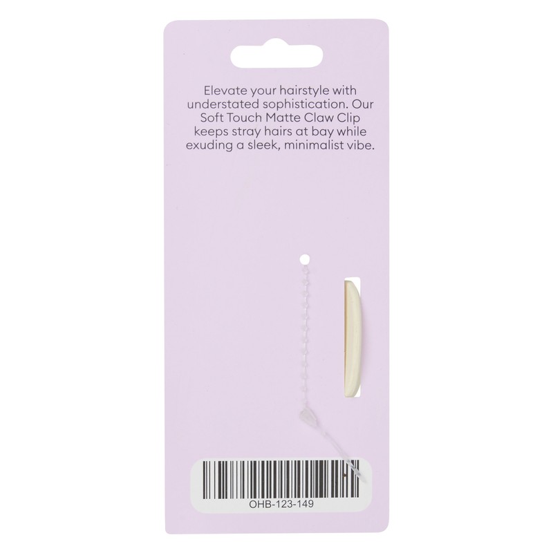 Oz Essentials Curved Claw Clip - White