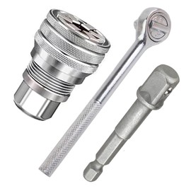 Oiieco 3Pcs Universal Adjustable Socket Wrench, Multi-Function Universal Socket Wrench Tool Set,Adjustable 10-19mm Drive Socket Wrench Sleeve for 3/8" Ratchet and Power Drill