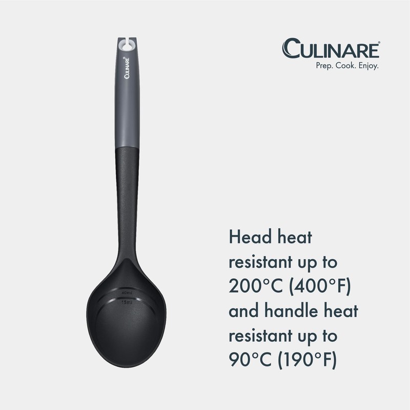 Culinare Cooking Spoon, Non Stick Serving Spoon with Built in
