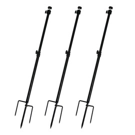 Axmorety 3-Pack Solar Trail Camera Mount, Height Adjustable (15.7"-28.3") & 360° Rotating, Dual-Mode Base for Soft/Hard Ground, 1/4"-20 Thread, Compatible with Stealth Cam, Hunting & Wildlife Cameras