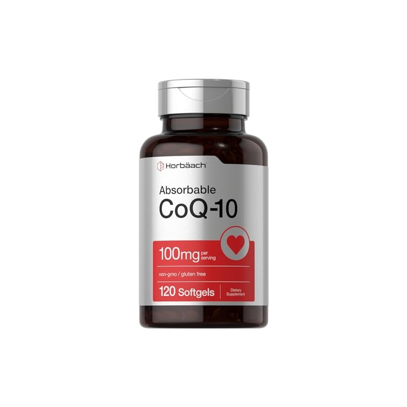 Horbäach Cápsulas blandas de CoQ10 de 100 mg | 120