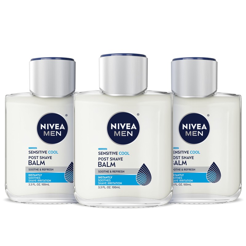 NIVEA MEN Sensitive Cooling Post Shave Balm, 3.3 oz Bottle