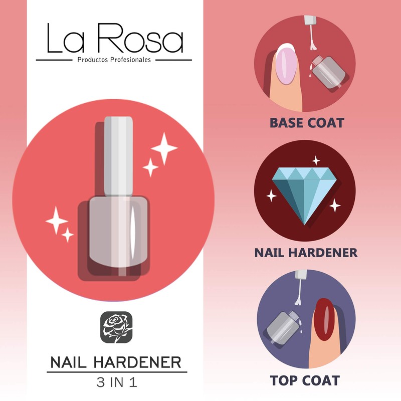 La Rosa - Nail Medic - NAIL HARDENER 3in1 -