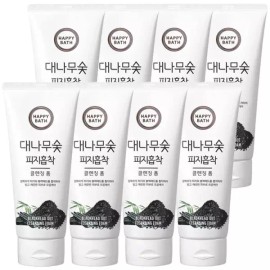 Happy Baton or Haebbauseu 해피바스 대나무숯 피지흡착 클렌징 폼 200g x 8개 Happy Bath Bamboo Charcoal Pore Cleansing Foam 200g x 8