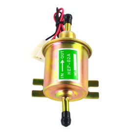 Universal 24V Low Pressure Heavy Duty Gas Diesel Inline Electric Fuel Pump HEP-02A (3-6 PSI) for Motorcycle Carburetor Lawn Mower