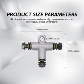 HISports Motorcycle Hydraulic Brake Lines 3-Way T Hose Connector for ATV and Off-Road Vehicles, 10 mm Adapter