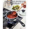 Cook N Home Nonstick Sauce Pan Set 1Qt and 2Qt,