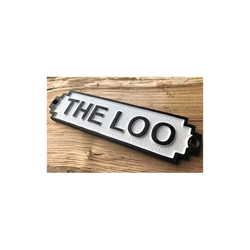 The Loo Sign Iron Toilet Door Plaque Lavatory Shabby Chic